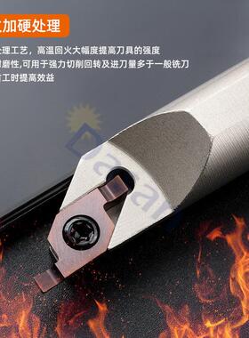 圆弧浅槽刀片VC1604 VC1103小径内孔端面槽刀杆SGIVFR16Q16割槽刀