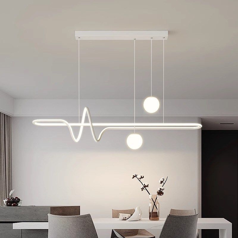 2024新款餐厅吊灯异形餐厅吊灯现代简约设计师饭厅奶油风客餐厅灯