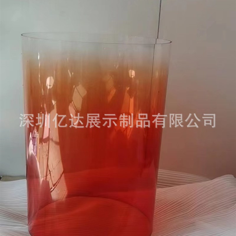 渐变色亚克力板条纹彩色磨砂隔板装饰广告牌展示招牌屏风门UV