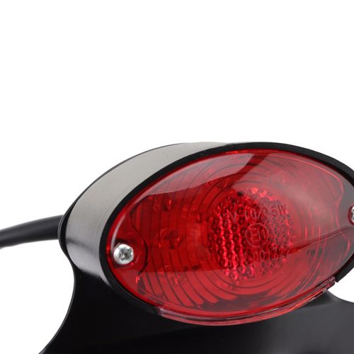 镀铬摩托车指示灯刹车后尾灯集成转向信号倒车灯红适配滑板车ATV