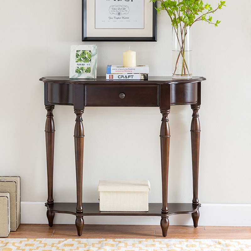 沙发复古实木几条条案台靠墙圆桌阳台桌隔断美式新柜玄关走廊中式