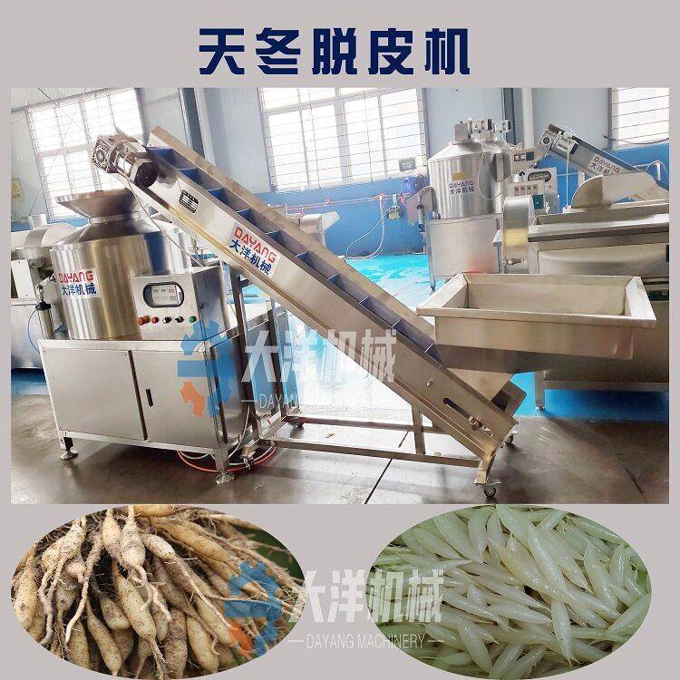 无损伤天冬脱皮机电动天门冬去皮设备不锈钢剥皮机脱皮机全自动