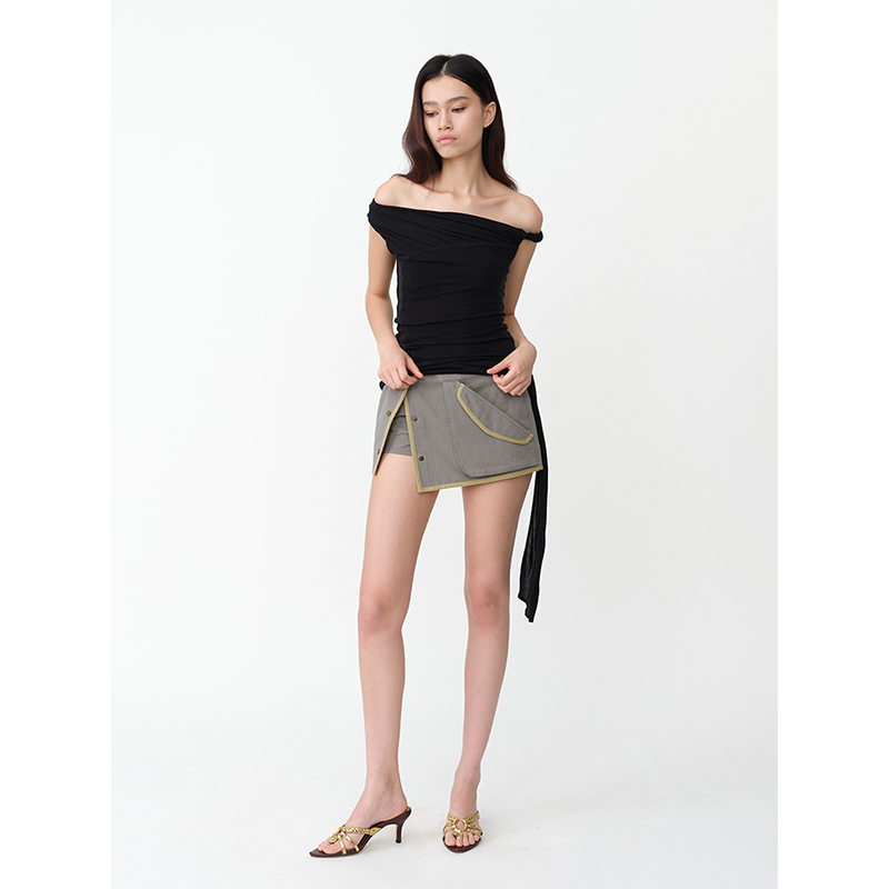 1C00M4真两件短裤裙A字半身裙