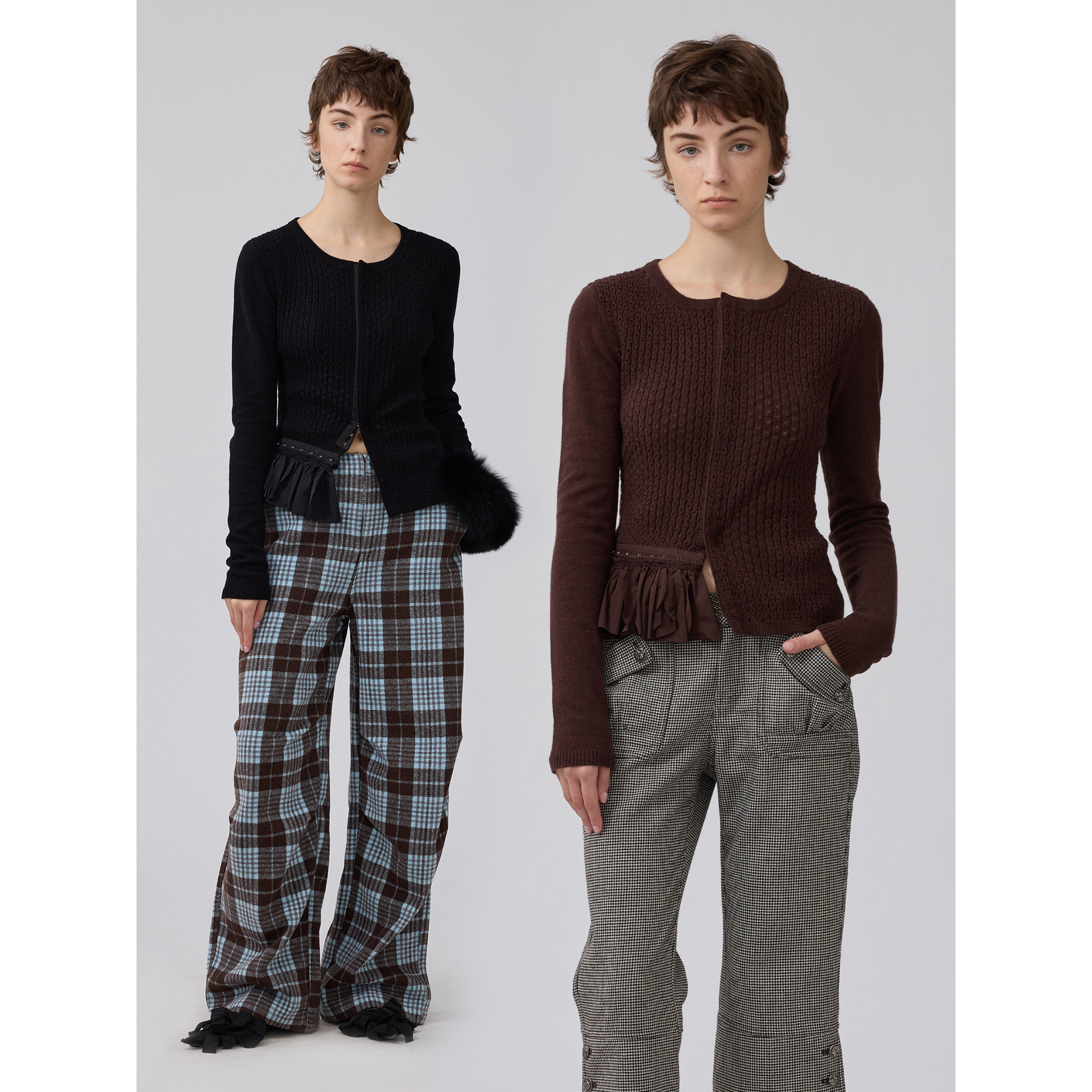 复古显瘦拼接上衣女2025冬