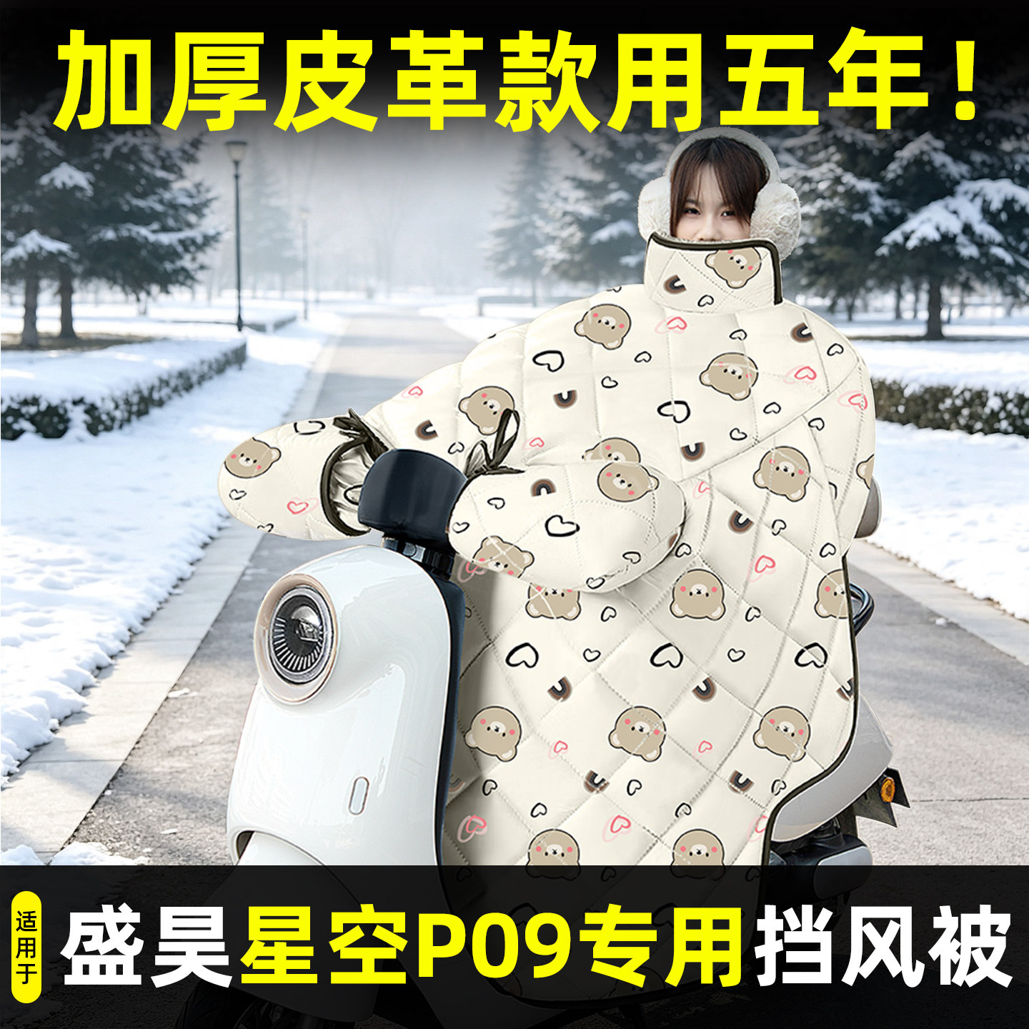 电动三轮车冬季专用加厚挡风被