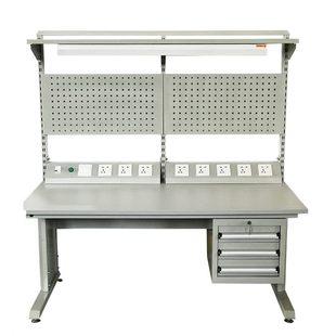 甄选整体防静电台车间流水线带灯升降可调节车间防静电操作台