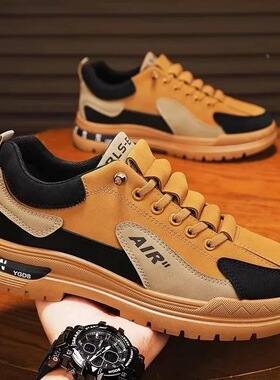 福建晋江帕拉鞋官方正品2025新款男士休闲鞋工作防水防滑马丁鞋潮