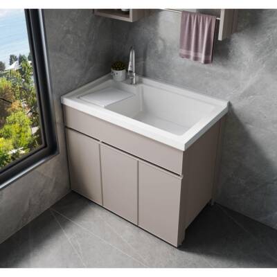 蜂窝铝洗衣柜洗衣池阳台家用洗衣台一体洗衣槽带搓板洗手台盆组合