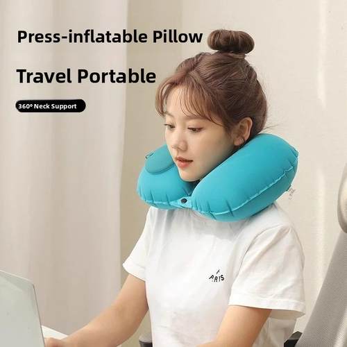 采购产品充气u型枕，旅游手提颈枕，汽车和飞机推式u型枕，护颈，