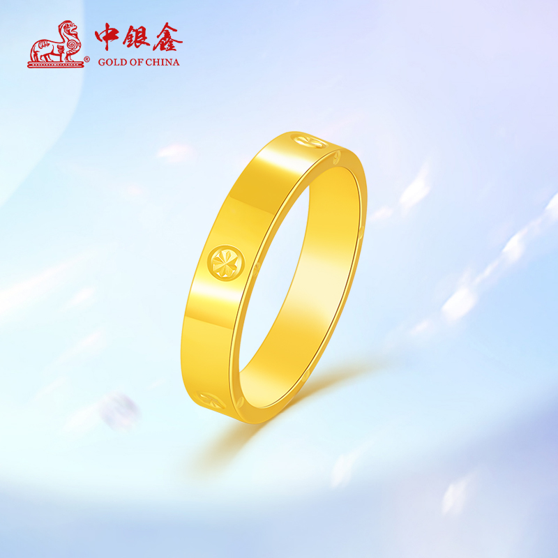 黄金戒指女卡戒时尚米字戒情侣
