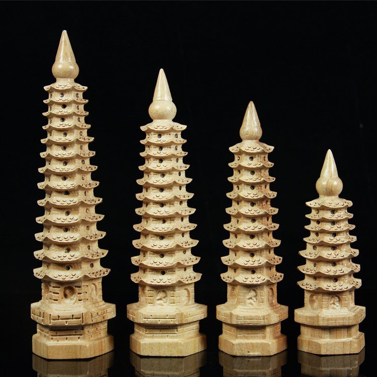 工艺品木质文昌塔摆件桃木文昌塔家居吉祥物