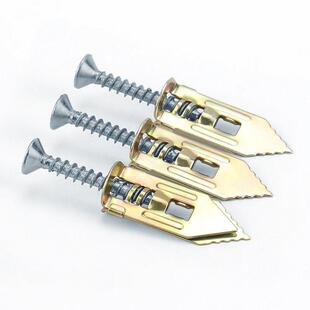 石膏板螺母片打入式膨胀螺丝免打孔双层石膏板自攻螺丝挂钩挂画