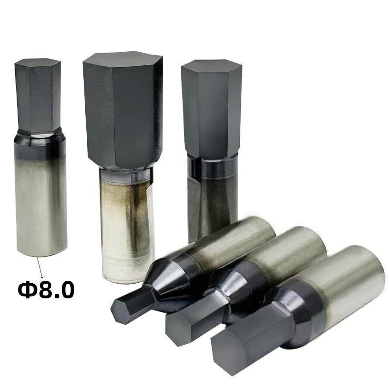 TICN黑钛含钴高速钢内六角冲头不锈钢专用CT08旋转冲销工具