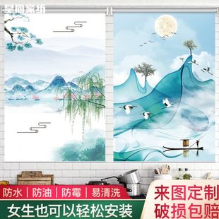 2024年新款 客厅卧室全遮光升降帘 窗帘卷拉式 办公室遮阳免打孔安装