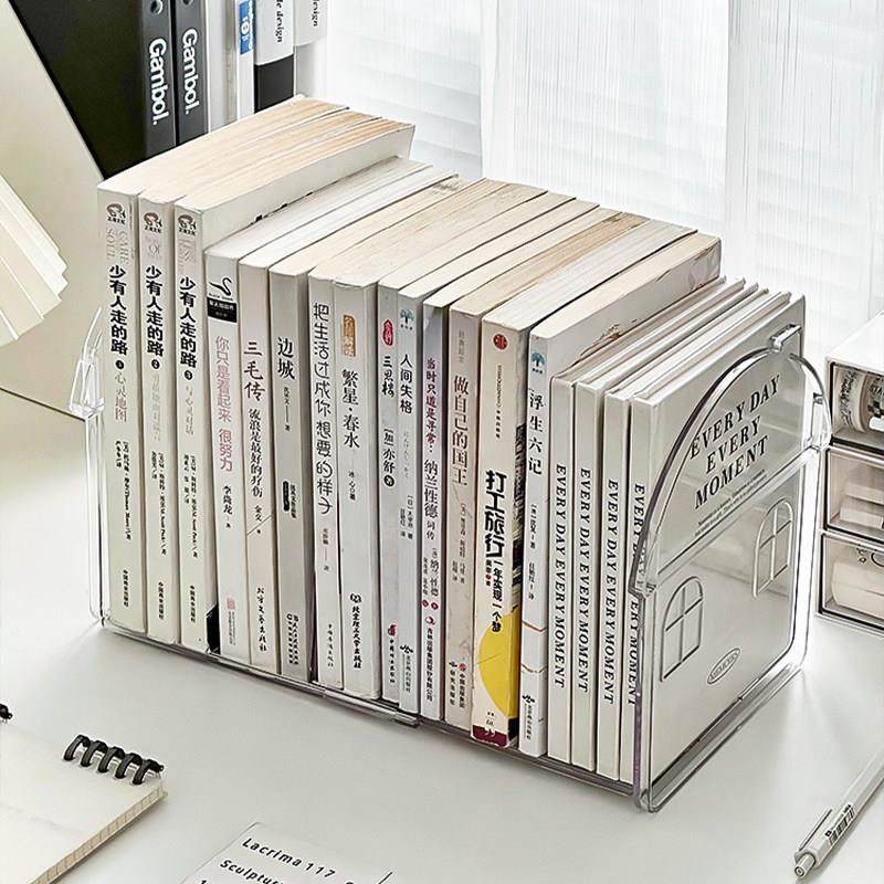 桌面书本置物架可伸缩书架儿童阅读绘本收纳盒书桌上压克力书立架,收纳整理,书桌收纳置物架,淘宝优惠券,粉丝福利购,淘宝优惠卷