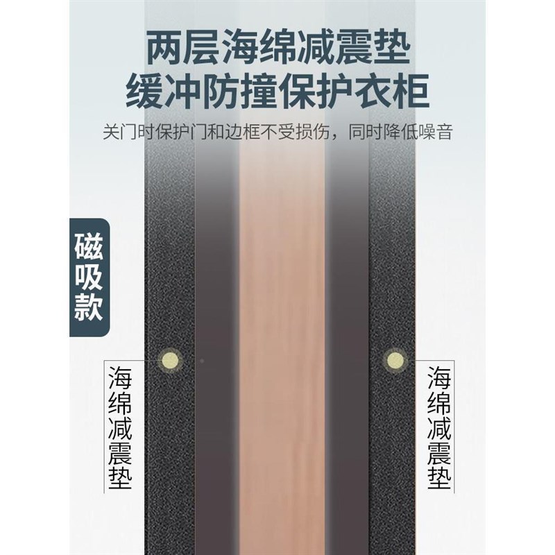 条磁吸密封隔音自粘防风门条门框衣柜门窗防撞推拉门缝贴防尘门边