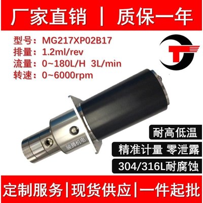 B17微型磁力齿轮计量泵不锈钢耐腐蚀耐酸碱无脉冲罐装机水油
