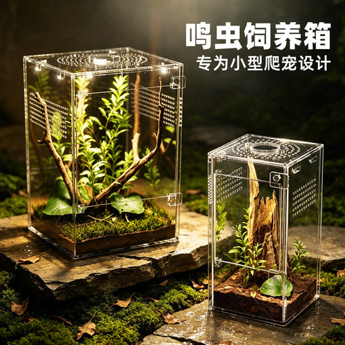 透明亚克力小型昆虫饲养箱跳蛛盒