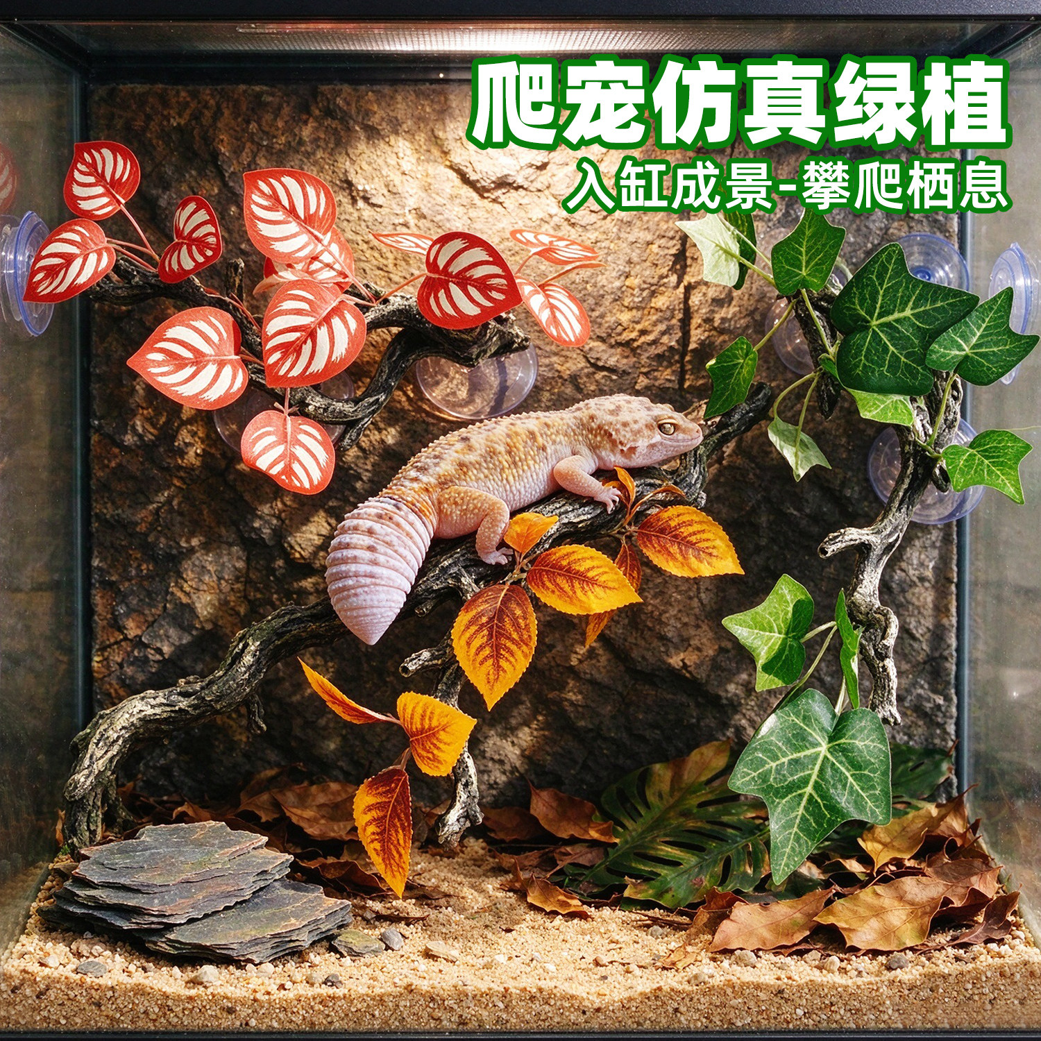 仿真绿植爬宠造景躲避屋生态造景