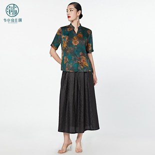 珍珠缎国风女士2121101085 古法香云e纱 韦小宝春夏小衫
