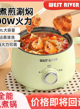 德国电煮锅家用多功能蒸煮一体电炒锅学生宿舍电热火锅煮泡面电锅