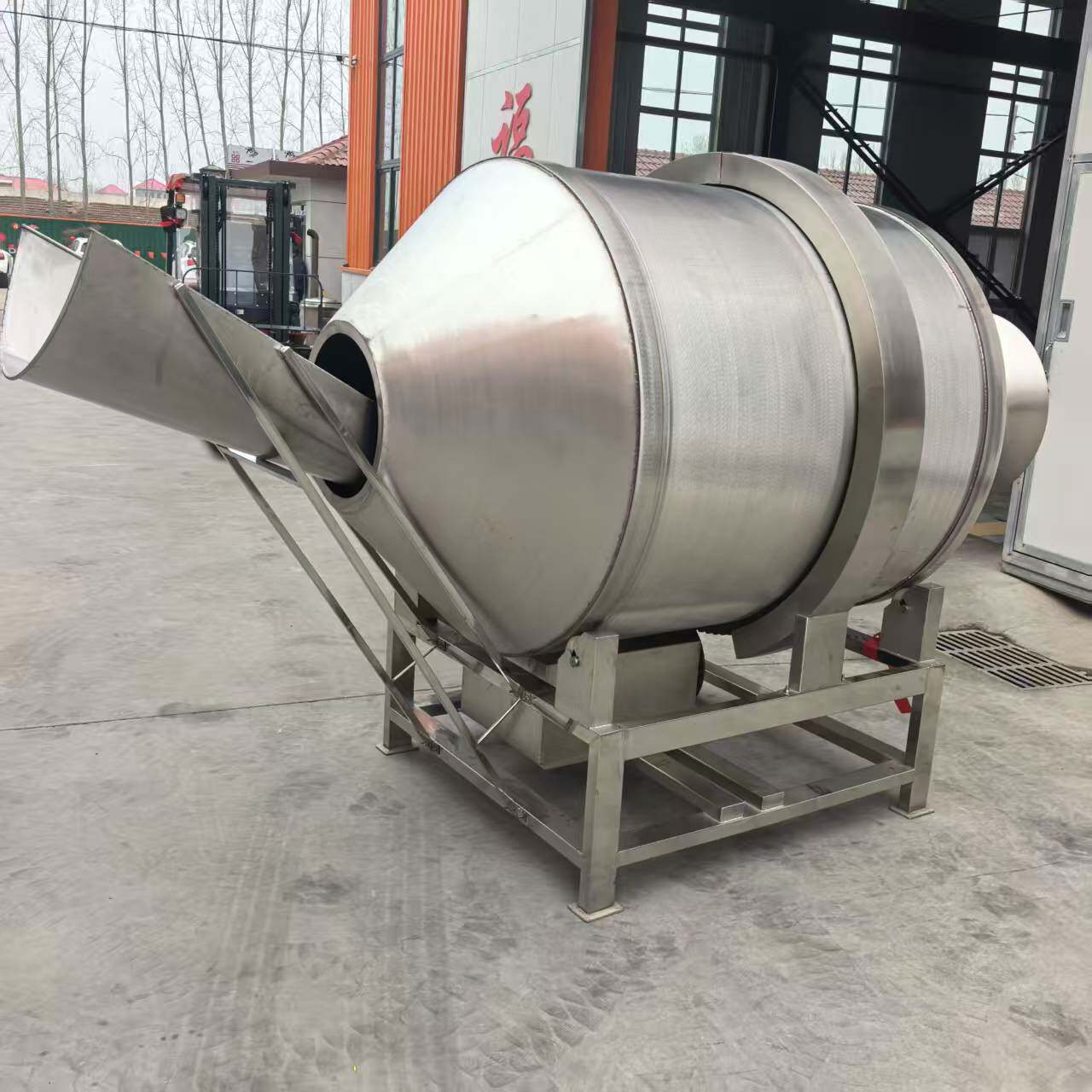 义康牌 番茄锅巴拌料机 凉皮滚筒搅拌机 辣条调味搅拌桶