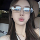 2025新款 jennie同款 银色无框墨镜女款 小脸网红太阳镜女m家素颜镜