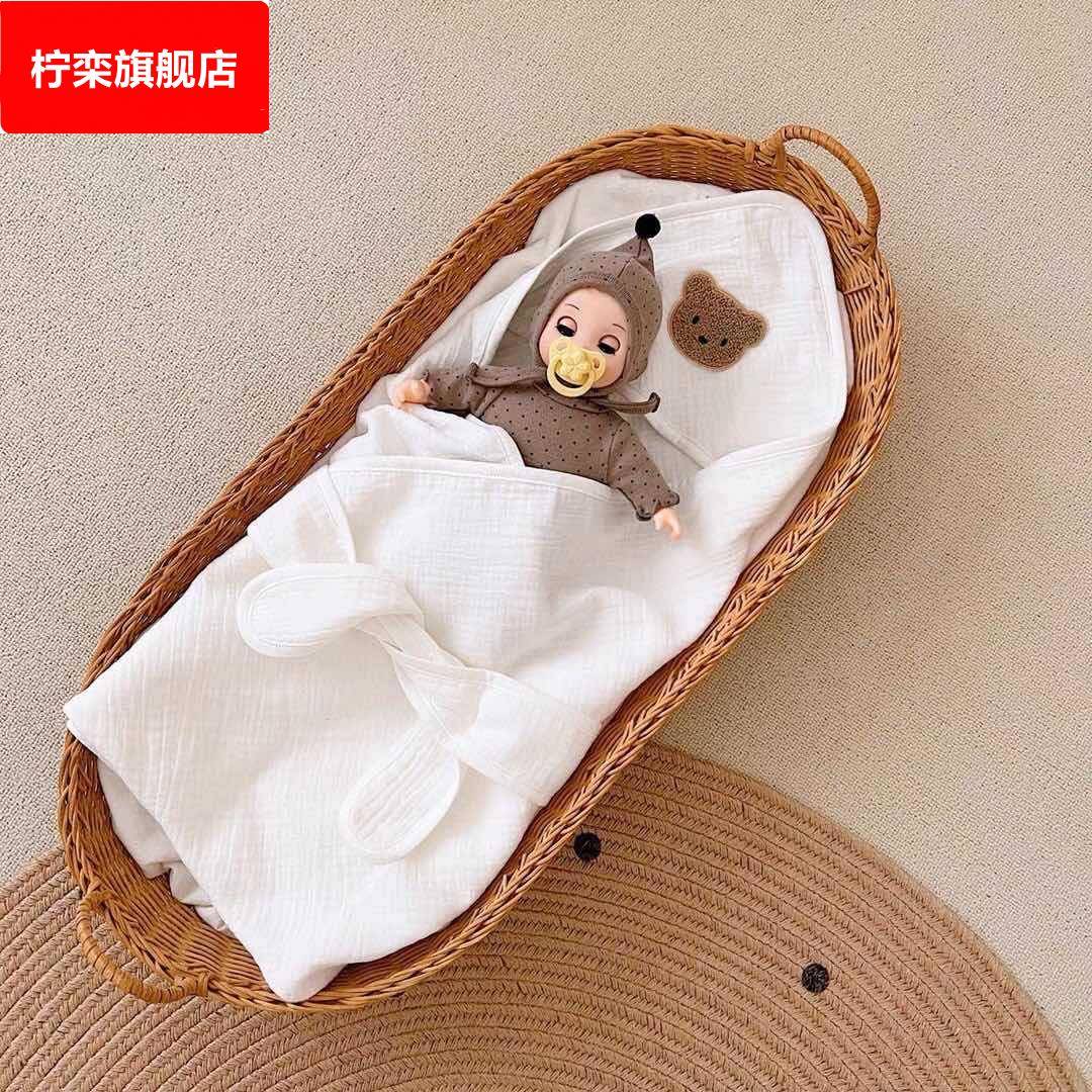 婴儿抱被产房新生儿包被春秋夏季薄款纯棉纱布初生襁褓包巾包裹
