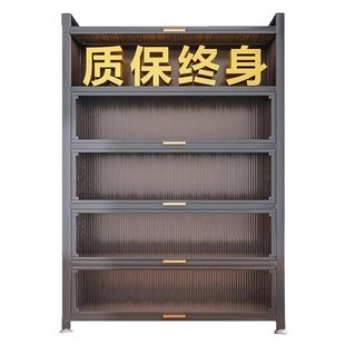 甄选厨房家用置物架卧室书柜阳台落地多层带门置物柜客厅收纳柜储