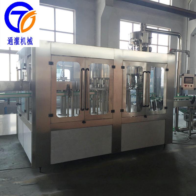 纯净水冲洗灌装旋盖灌装机CGF18-18-6PET三合一液体灌装机
