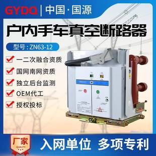 630A户内高压真空断路器手车式 国源 ZN63 10KV断路器开关 VS1