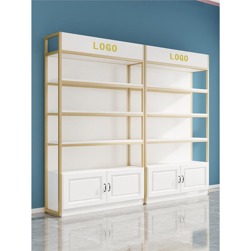 货架多层美甲置物架美容院宠物店产品样品陈列柜护肤化妆品展示柜