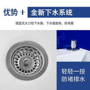 家用小号拖把池阳台陶瓷拖布池自动下水洗地N拖盆卫生间大号落地