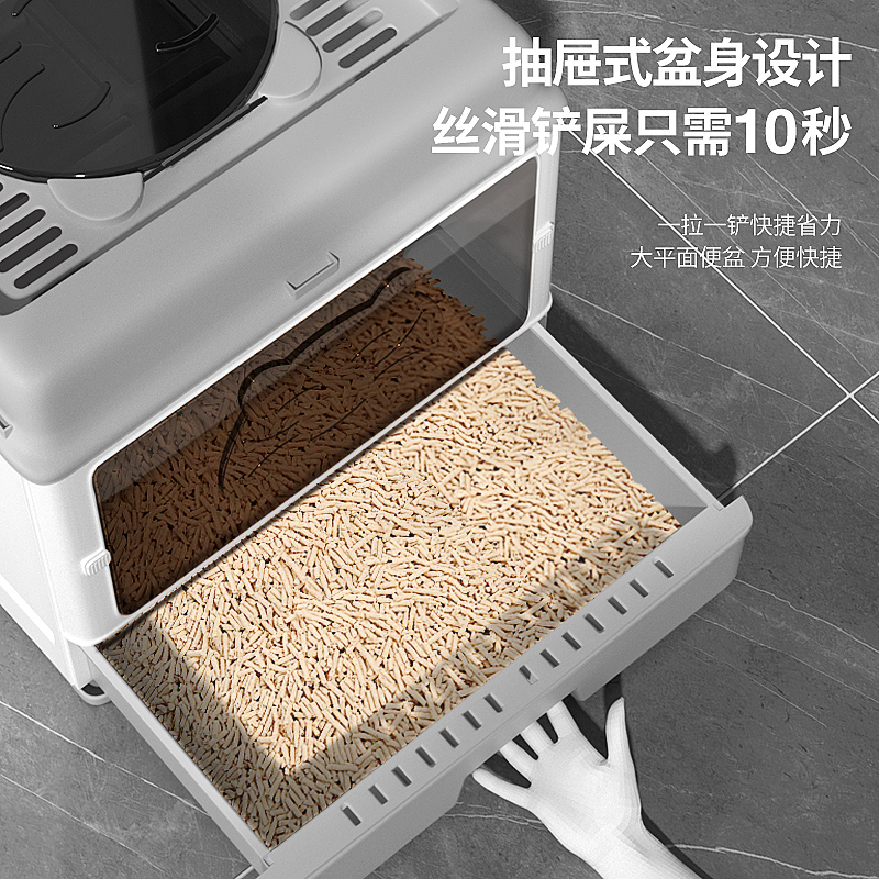 猫砂盆超大号全封闭式猫沙屎盆子用品大全套幼猫厕所防外溅顶入式
