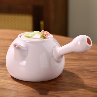 蜡烛围炉煮茶壶暖茶温茶粉色陶瓷底座加热家用酒店餐厅喝泡茶器具