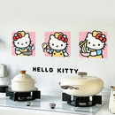 哈喽kitty厨房防油贴纸静电防水防火耐高温灶台瓷砖专用保护墙贴