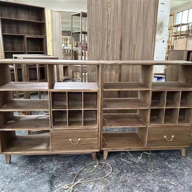 全实木家具榫卯茶具储物柜客厅组合家居咖啡柜茶杯架新中式餐边柜