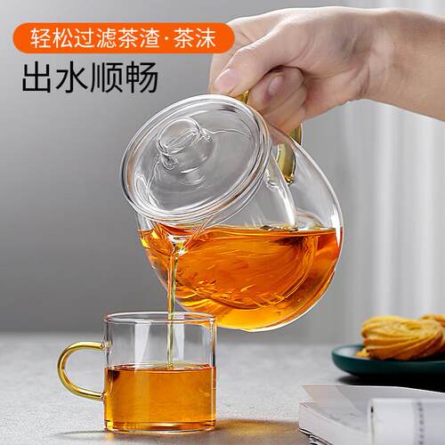 新款高硼硅加厚玻璃企鹅壶家用