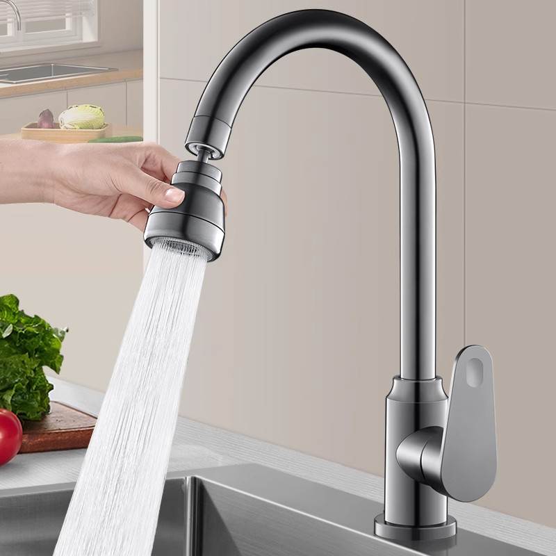 JIOWLE全铜厨房水龙头延伸器防溅神器万能转接头水嘴万向增压花洒