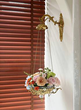 中古复古客厅法式壁挂墙上花器花园卧室阳台花篮盆装饰香薰扩香器