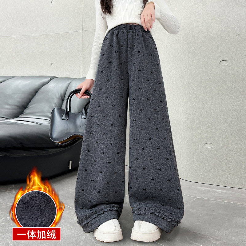 女童加绒裤子冬季碎花卫裤2026新款儿童加厚休闲裤中大童直筒裤潮,童装/婴儿装/亲子装,裤子,淘宝优惠券,粉丝福利购,淘宝优惠卷