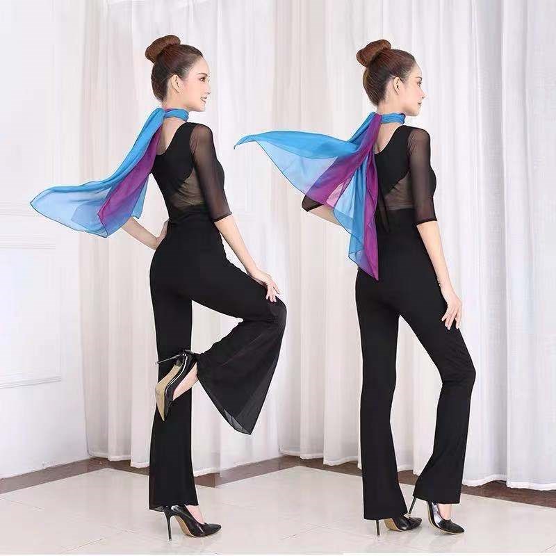 形体训练服装女两件套装现代舞蹈连D体练功礼仪培U训模特走秀瑜伽