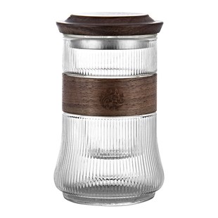 月牙杯高硼硅玻璃耐r高温喝茶水杯办公室家用过滤带盖泡茶杯 日式