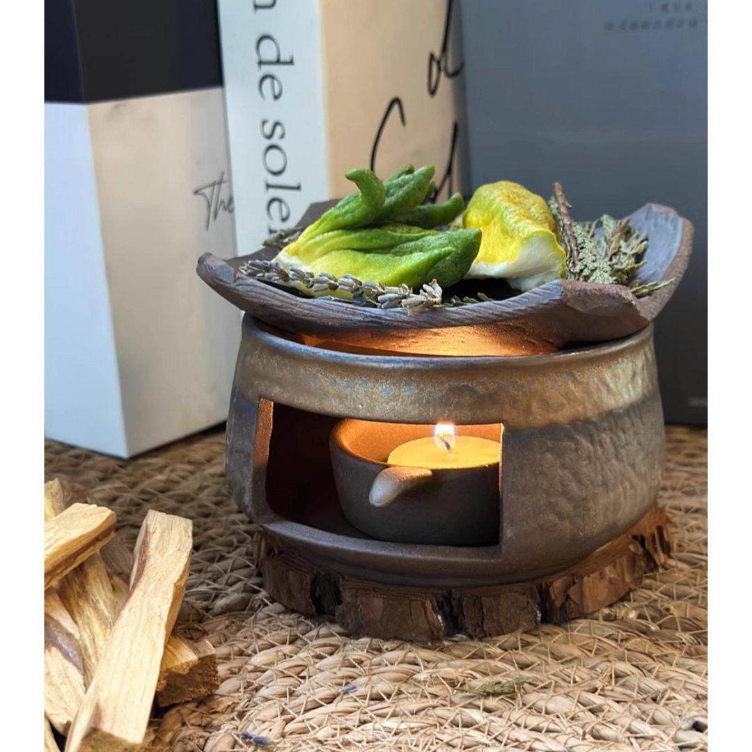 粗陶家居桌面香薰炉覆古壁炉家用办公温茶器覆古蜡烛温茶保温摆件,家居饰品,香薰炉,淘宝优惠券,粉丝福利购,淘宝优惠卷