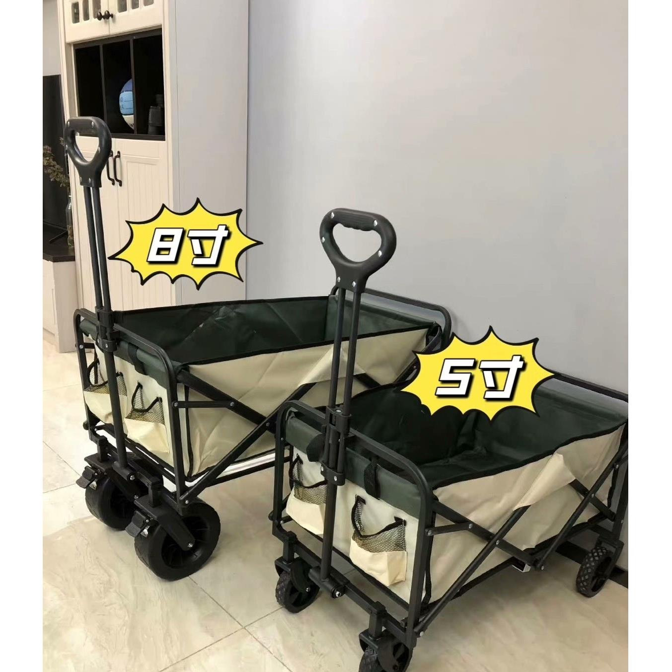 露营推车带娃车户外营地车可折叠超大手推野餐小拉车可升降摆摊车