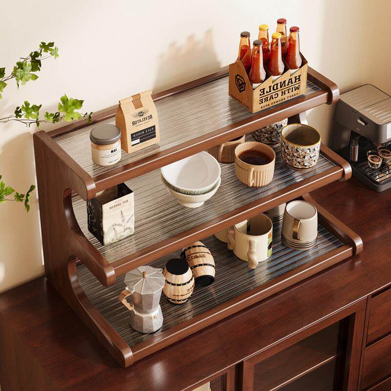 桌面杯架多层餐桌边柜台面办公桌小型咖啡茶杯架子茶具收纳置物架