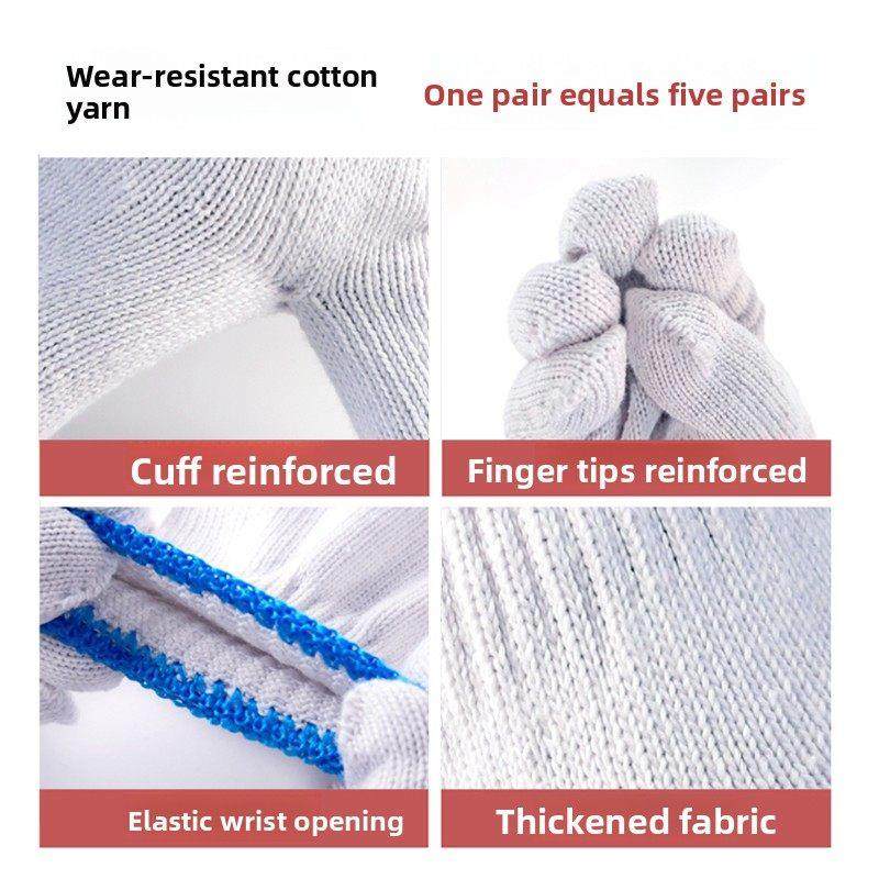 手套劳动防护耐磨加厚棉纱手套尼龙手套工作工厂工作汽车修理汽车,居家日用,手部防护用品,淘宝优惠券,粉丝福利购,淘宝优惠卷
