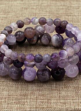 紫水晶8毫米至16毫米幻想紫水晶手镯紫水晶手镯工艺礼品礼品