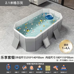 户外儿童游e泳池小孩水池支架充气戏家用免可折叠大型家庭移动泳