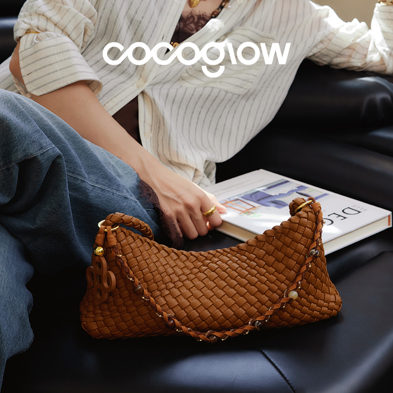 原创设计手工编织腋下包